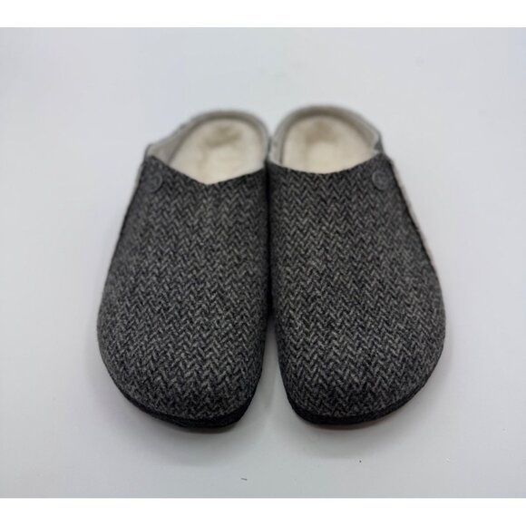 Birkenstock Zermatt Gray Wool Felt Clogs With Shearling Lining Unisex Size 41 EU - Picture 8 of 11